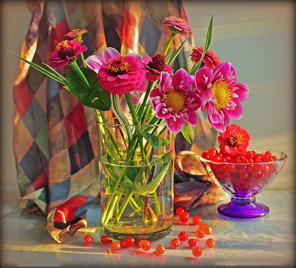 Flowers in Vase Still Life Painting from Photos to Art Oil Paintings